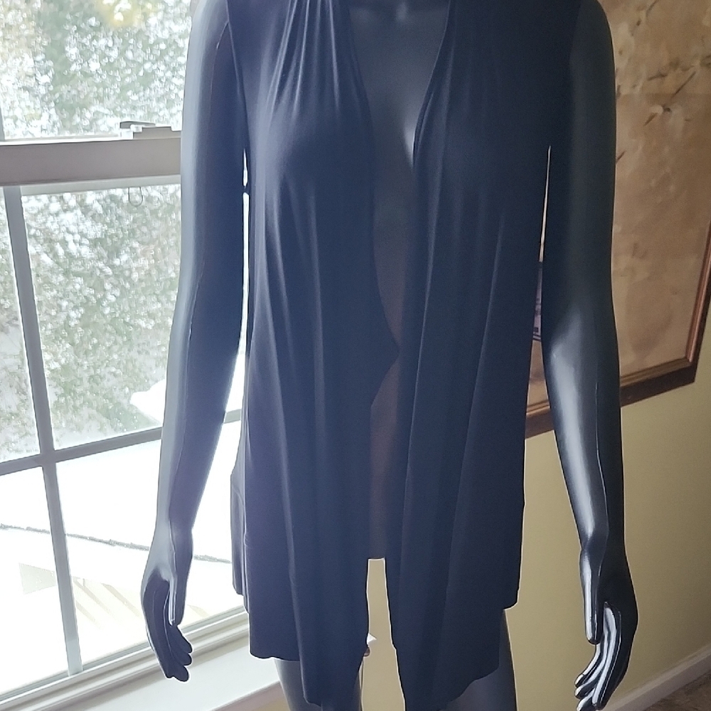 Liz Claiborne Navy Sleeveless Cardigan